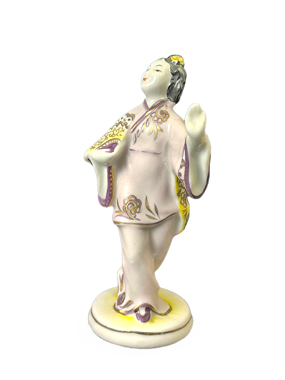 Фарфоровая статуэтка "Китаянка с веером" Гжель