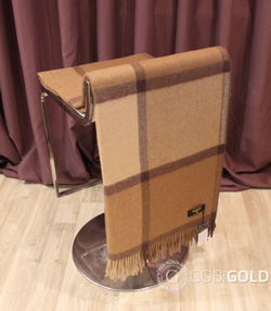 Плед из 100% верблюжьей шерсти 150x200 см. (ERDENET) - камел-бежевый