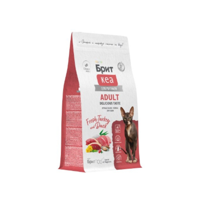 Сухой корм для взрослых привередливых кошек с уткой и индейкой Cat Adult Delicious Taste BRIT CARE 1,5кг