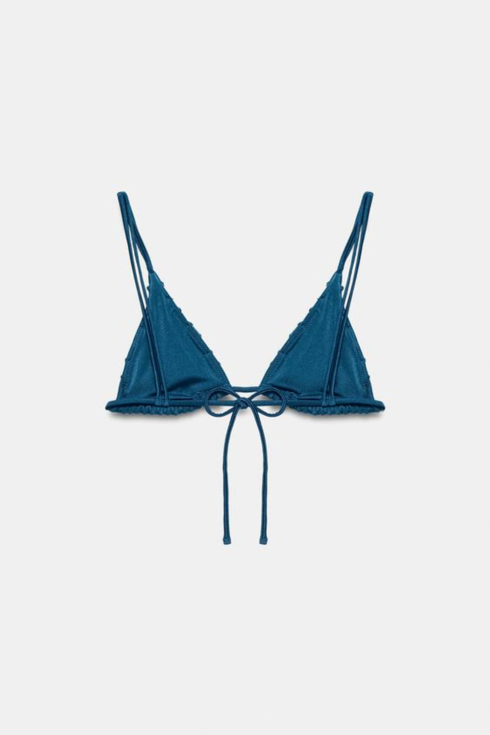 ZARA ТОП-БИКИНИ С УЗЛАМИ И РЕМЕШКАМИ, СИНИЙ