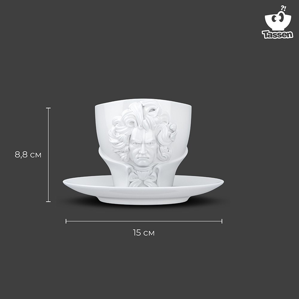 Чайная пара 260мл Talent Ludwig van Beethoven белая