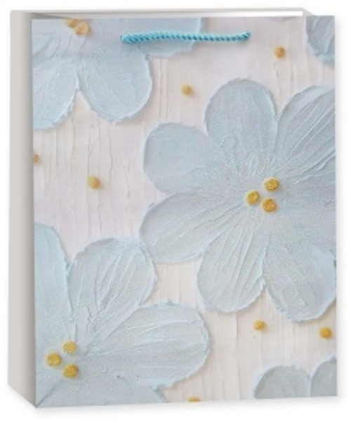 Пакет подарочный, Большие цветы, Дизайн №4, 32*26*10 см