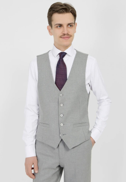 Мужской классический костюм (светло-серый) А39