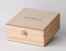 Деревянная коробка с лого doTERRA на 25 масел (по 15 или 5 мл)