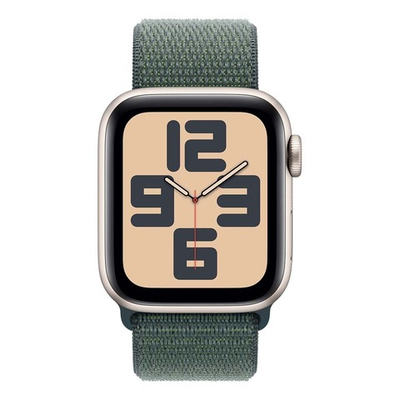 Часы Apple Watch SE 2 (2024) 44mm Starlight Aluminium Case, Sport Loop (Lake Green)