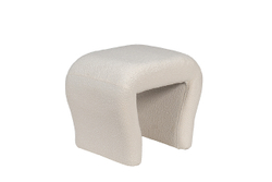 Банкетка 54x40x45см Garda Decor белая букле в минималистичном стиле