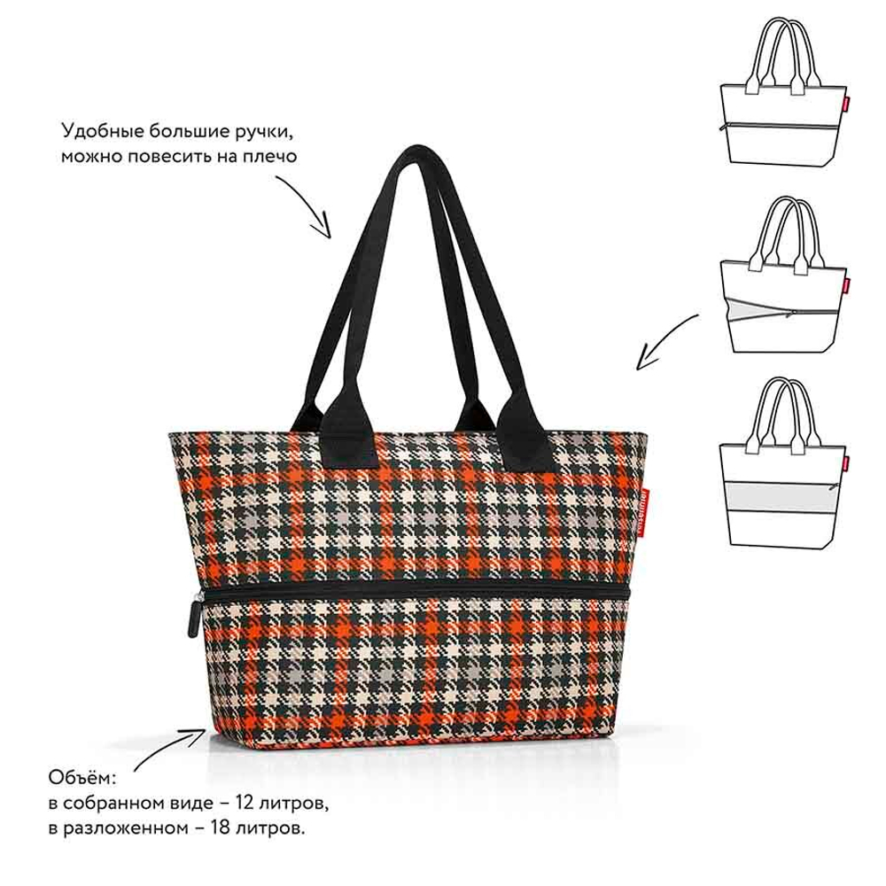 Сумка shopper e1 glencheck red