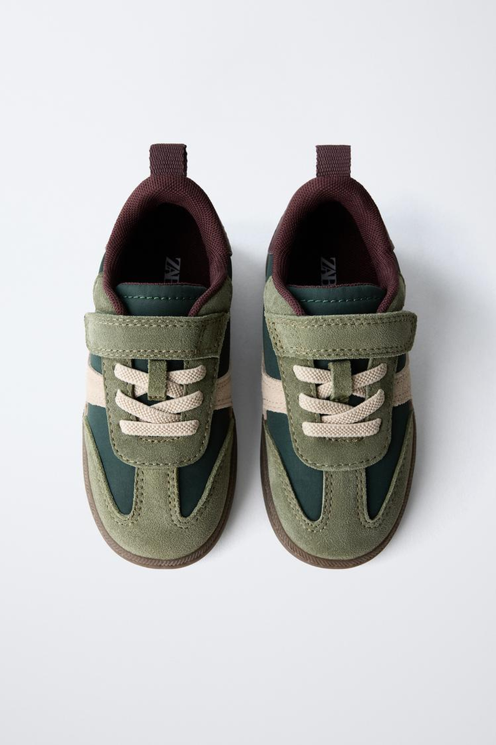 ZARA КРОССОВКИ В СТИЛЕ РЕТРО, ЗЕЛЕНЫЙ
