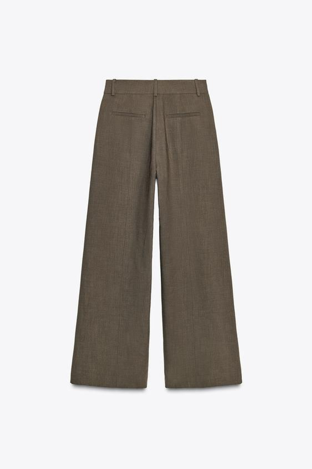 ZARA БРЮКИ В СТИЛЕ МИНИМАЛ — ZW COLLECTION, КОРИЧНЕВЫЙ