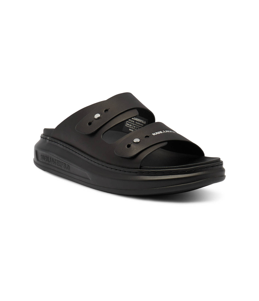 Кожаные шлепанцы Karl Lagerfeld - черный(KL52504)