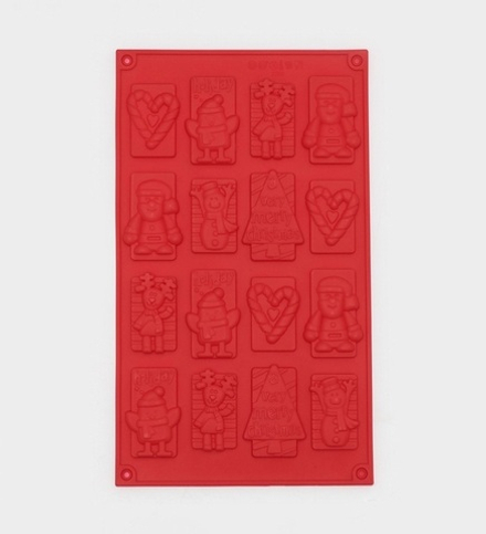 Силиконовая форма для конфет и шоколада "Новый Год" 30*17см