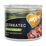 Влажный корм Мнямс Деликатес Паштет из кролика с овощами для собак всех пород "Касуэла по-мадридски" 200 г