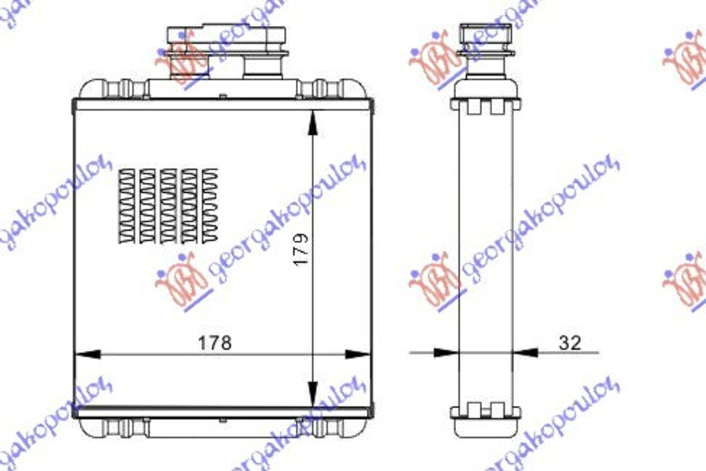 GBG - 127006500-GBG - Heat Exchanger, interior heating
