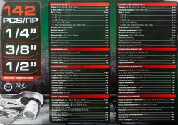 Набор инструментов 142 пр.1/4''3/8''1/2''(6-гр.)(4-32мм) RockFORCE RF-41421-5 SM