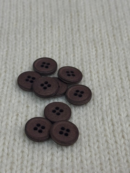 Хлопковые пуговицы 15mm – brown red