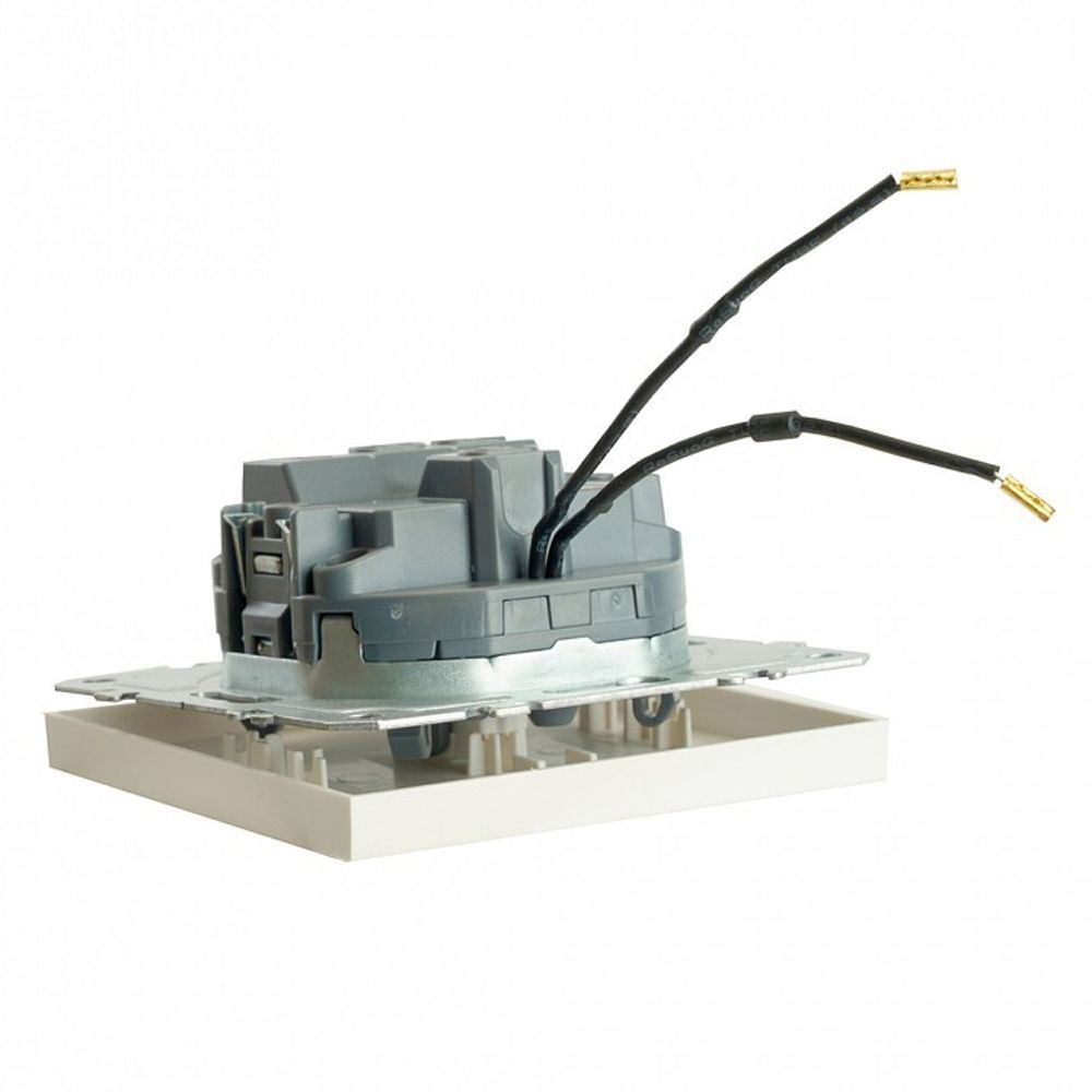 Выключатель одноклавишный с подсветкой без рамки Stekker Эмили 49863