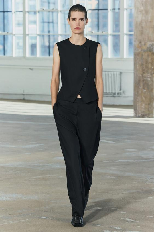 ZARA ТОП-ЖИЛЕТ С ПУГОВИЦАМИ — ZW COLLECTION, ЧЕРНЫЙ