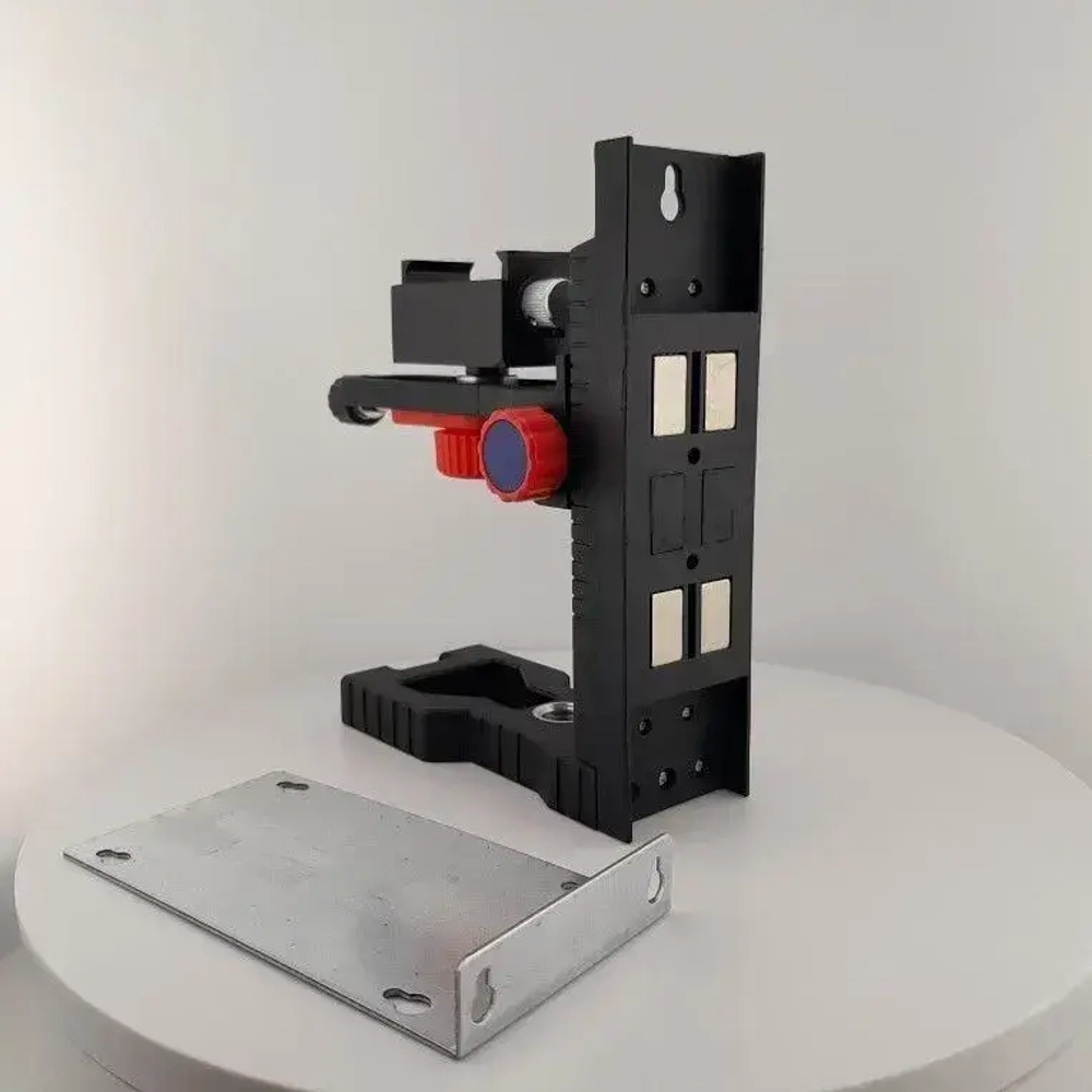 Магнитное крепление кронштейн для лазерного уровня, держатель нивелира с микролифтом универсальный