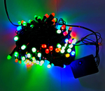 Гирлянда нить LED 300L (14m) "крупные матовые диоды" ч/п