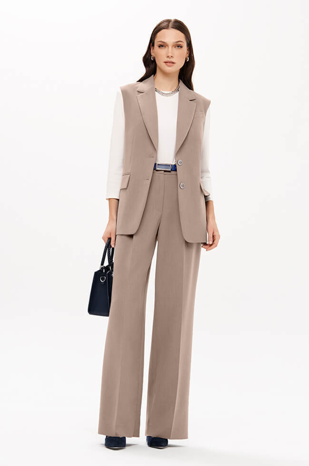 1940 Жилет женский (пепельно-бежевый)