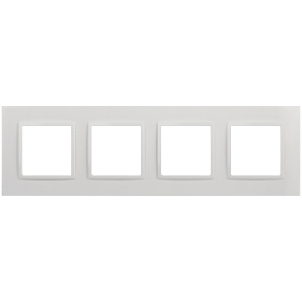 Рамка для розеток и выключателей ЭРА Elegance 14-5014-01 Classic, на 4 поста, белый