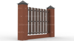 Деревянный забор ZBR0009