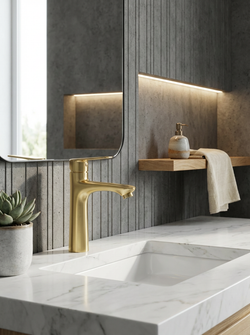 Смеситель для раковины DIWO Тула DW-TU03GM матовое золото