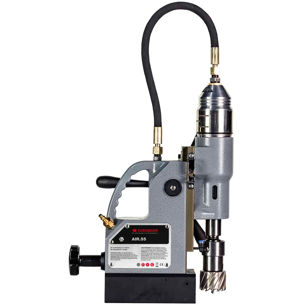 Euroboor AIR.55 Пневматическая сверлильная машина, ø 12-52 мм, постоянный магнит