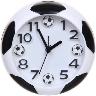 Будильник «Футбольный мяч» 13*4см белый