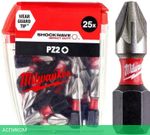 Бита Milwaukee Shockwave PZ2 25мм 25шт (4932430864)