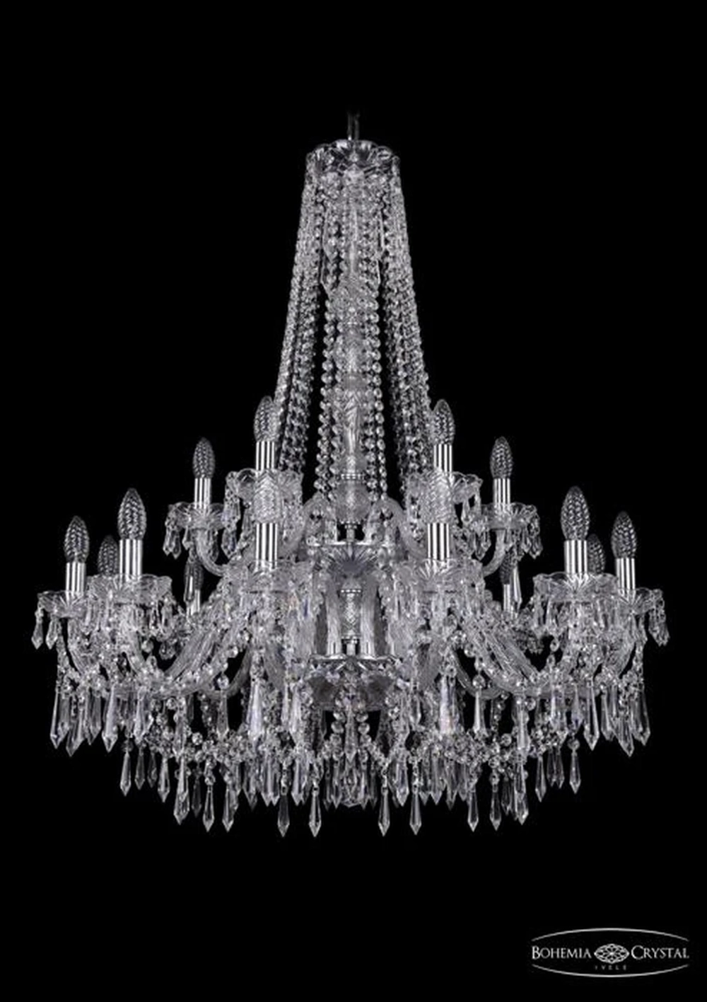 Подвесная люстра Bohemia Ivele 1403/12+6/300/h-100/2d/Ni