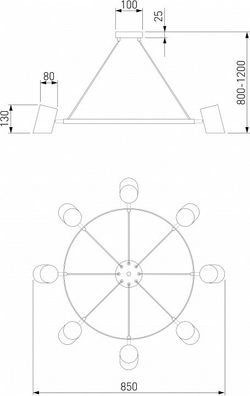 Подвесная люстра Eurosvet Splay 70147/8 черный