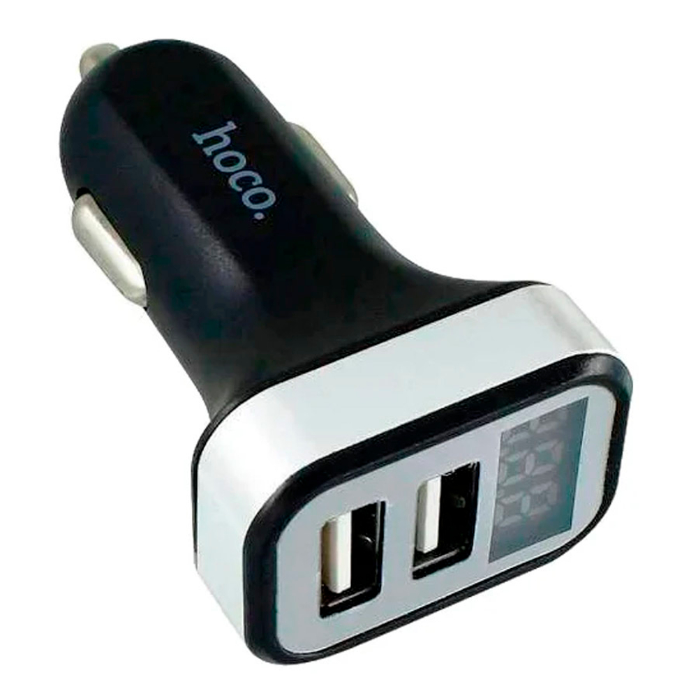 АЗУ USB Hoco Z3 (15.5W, 2USB, LCD) Черный