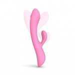 Розовый вибратор-кролик Bunny & Clyde - 22,5 см. (Цвет: розовый)