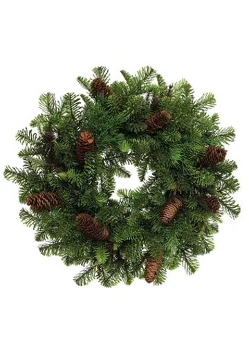 Венок из хвои с литой иглой 35 см