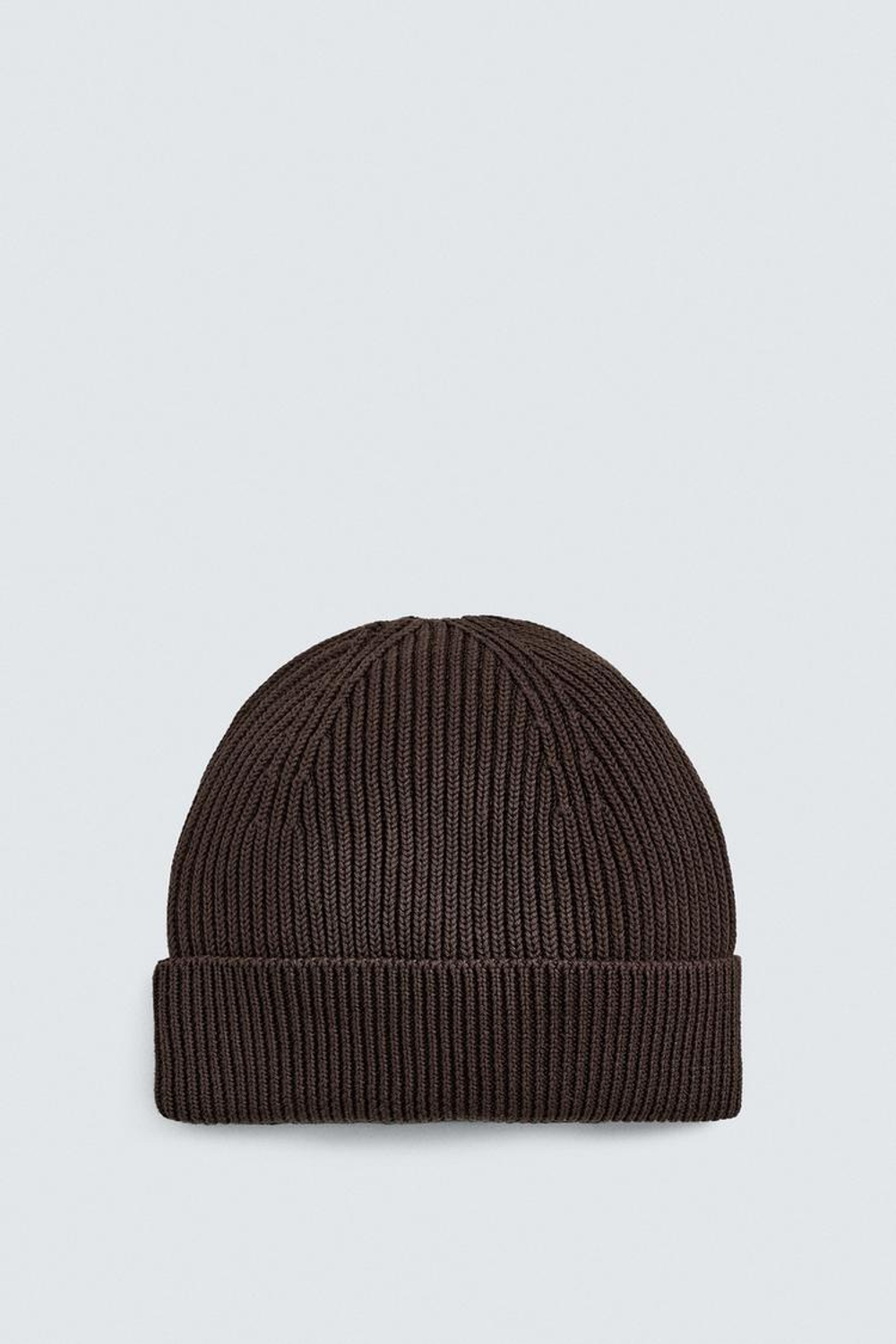 ZARA БАЗОВАЯ ТРИКОТАЖНАЯ ШАПКА, ШОКОЛАДНЫЙ