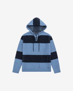 Свитер Stripes Hood темно-синий