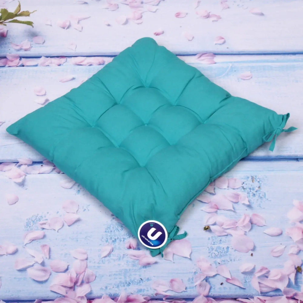 Сидушка на стул 40*40см «ИДЕА» цвет бирюзовый