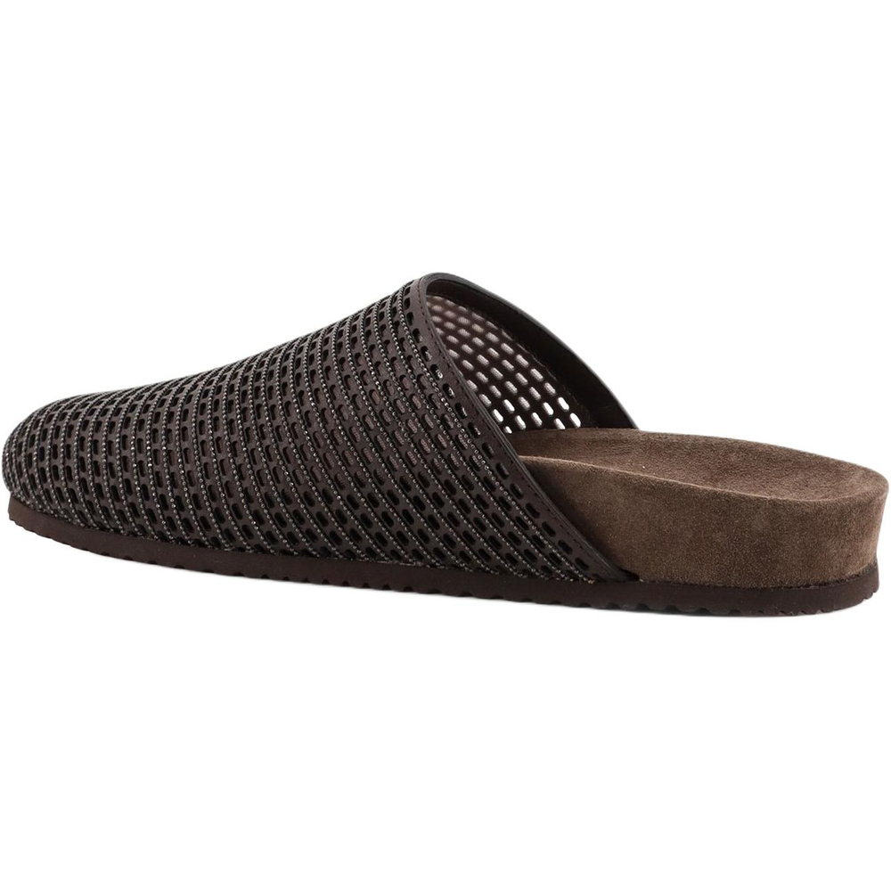 Brunello Cucinelli Closed Toe Slippers Women"s Dark Brown
