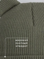 Шапка для мальчика с ушками осенняя