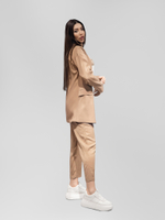 Костюм Lefon 130432 однотонный из пиджака на одну пуговицу и укороченных штанов на резинке