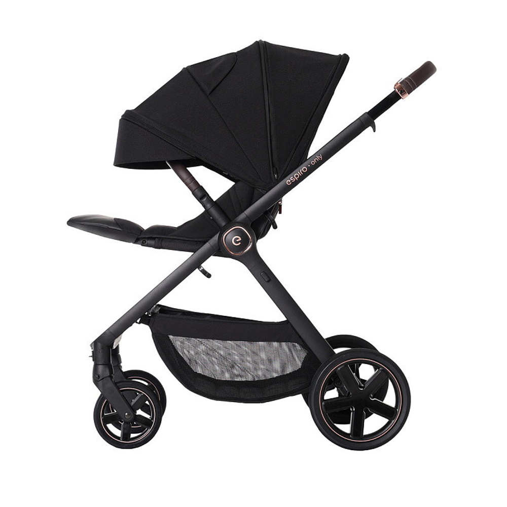 Детская коляска 3 в 1 Espiro Only 2025 и автокресло Pi Gray blue 410 stylish black / Серый/синий (Gray blue 103)