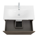 Тумба с раковиной подвесная BelBagno UNO-MINI-800-2C-SO-СO Бежевый матовый, раковина белая BB-8099-3-80