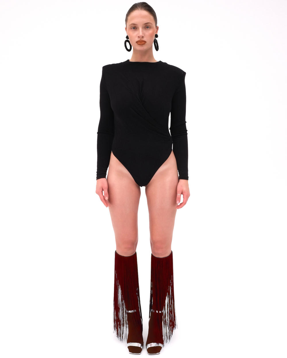 Гольфы с бахромой Пыльное Мерло