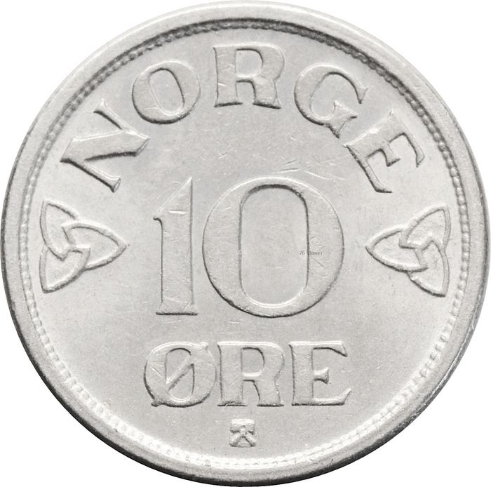 10 эре 1951-1957 Норвегия