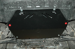 Защита картера двигателя, КПП (2 мм, сталь) для Mitsubishi Outlander 2013-2022 (V = 2.0; 2.4 CVT 2/4WD) Sheriff.14.2580
