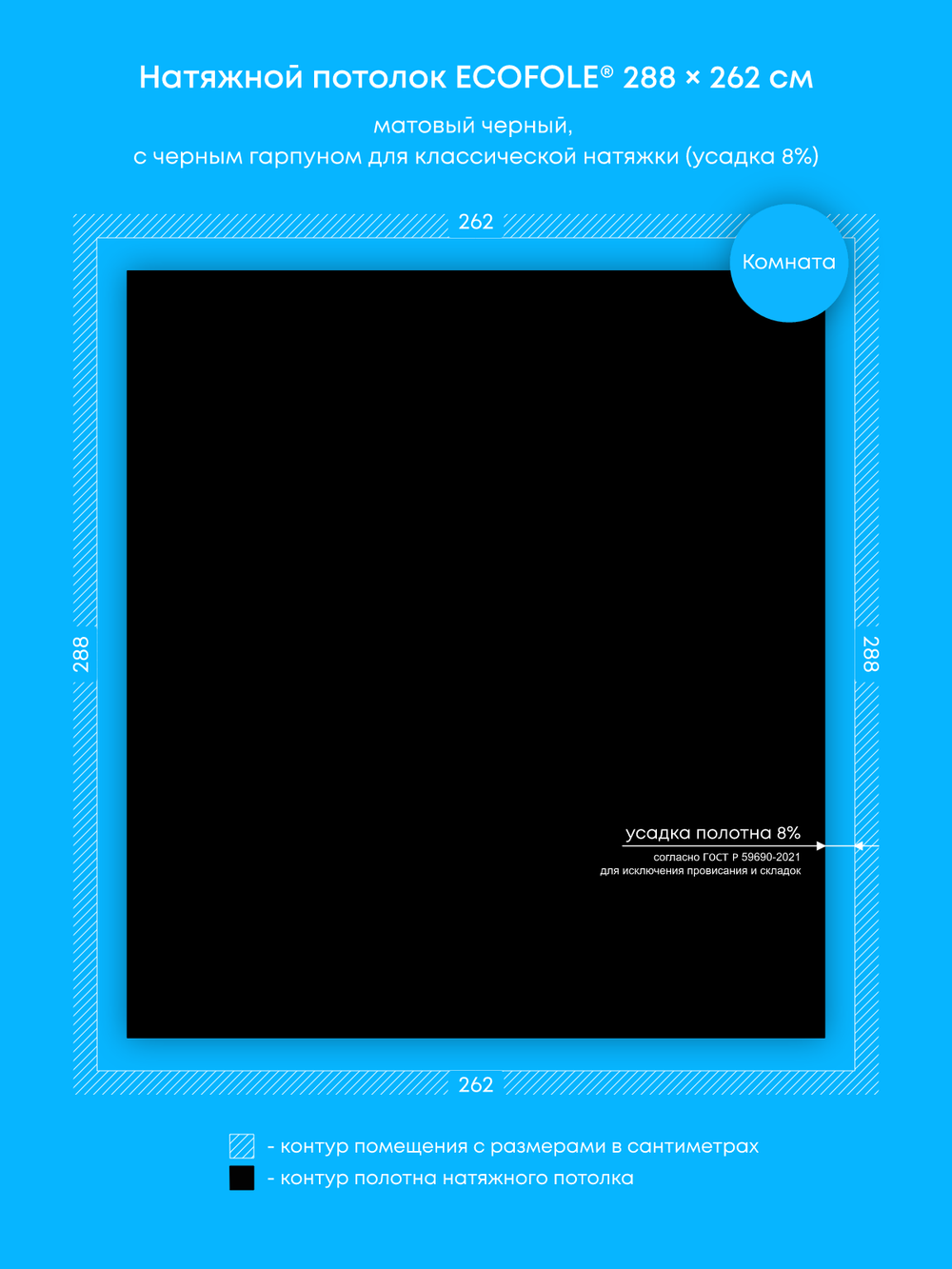 Натяжные потолки 6 м2, 3.9 м2, 7.5 м2, 4.9 м2