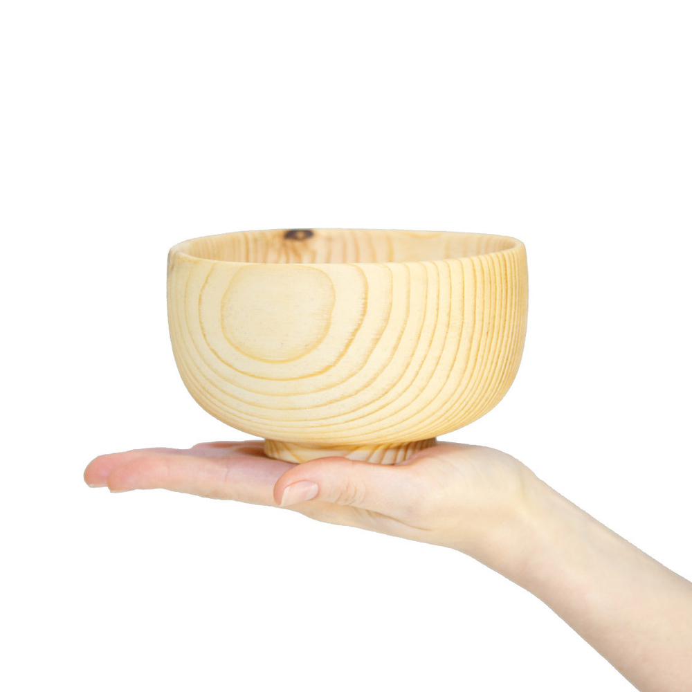 Деревянная глубокая тарелка Art of Siberia из кедра 14 см. T74