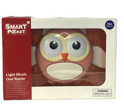 Погремушка Сова музыкальная, цвет розовый (S-Y025-1)