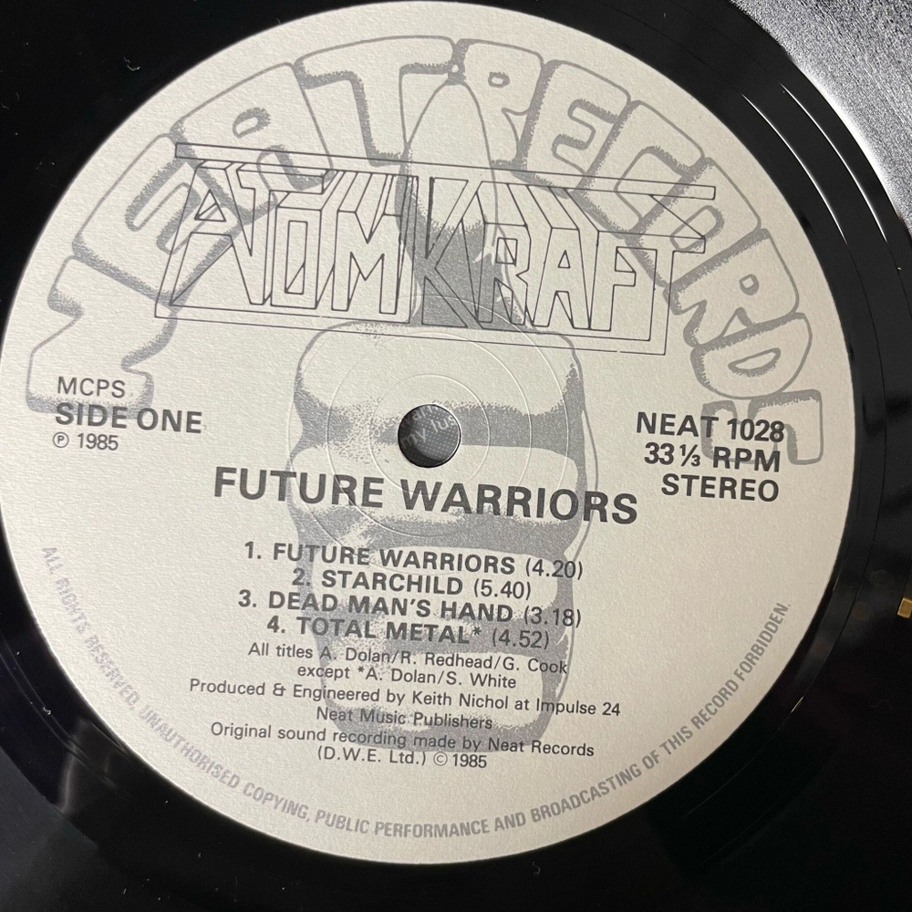 Винтажная виниловая пластинка LP Atomkraft Future Warriors (UK 1985)